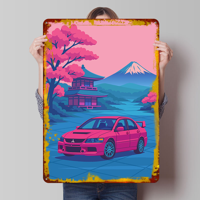 Retro Gaming Japan - Poster in Latta Personalizzato con Auto
